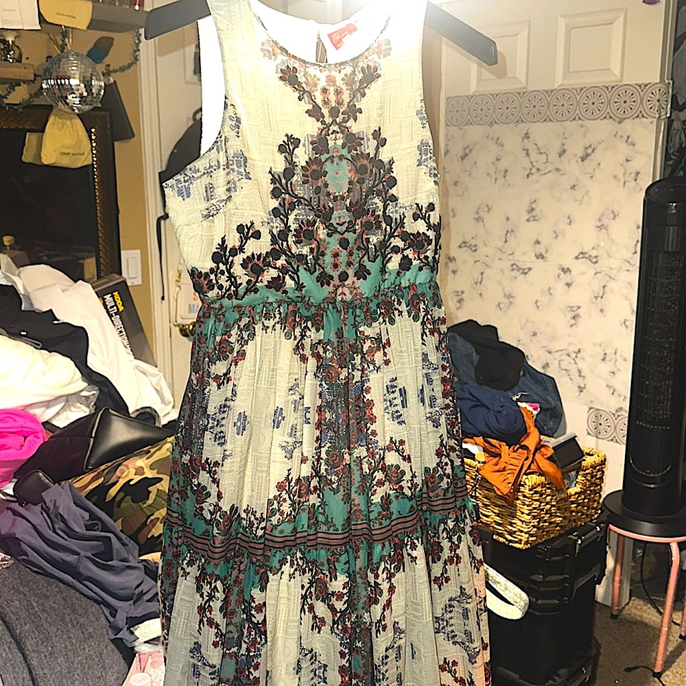 Anthropologie Bhanuni By Jyoti Floral Madera Sleeveless Maxi Petite sz OP NWT